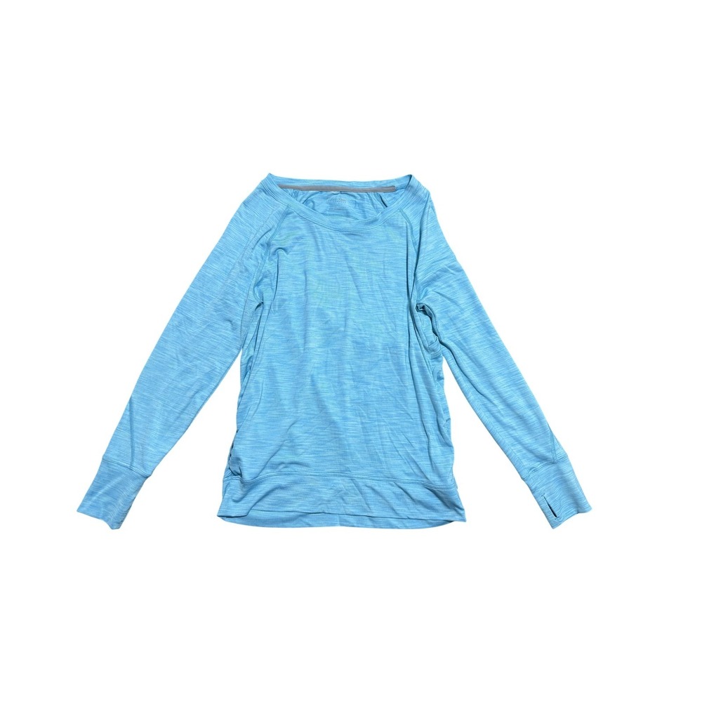Calvin Klein Performance Shirt Womens Small Long Sleeve Built In Bra Thumbholes